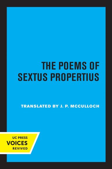 Sextus Propertius - Poems of Sextus Propertius, Häftad