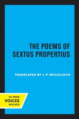 The Poems of Sextus Propertius 1