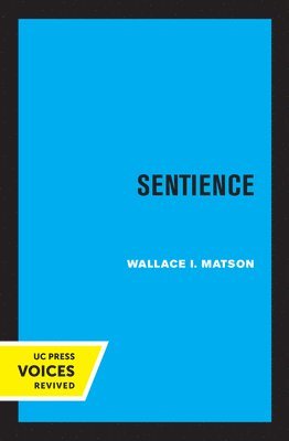 Wallace I. Matson - Sentience, Häftad