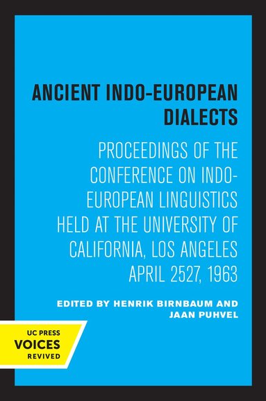 Henrik Birnbaum, Jaan Puhvel - Ancient Indo-European Dialects, Häftad