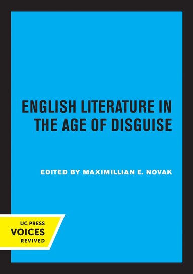Maximillian E. Novak - English Literature in the Age of Disguise, Häftad