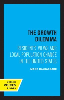 bokomslag The Growth Dilemma