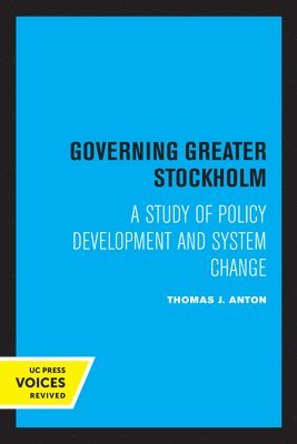 Governing Greater Stockholm 1