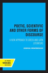 bokomslag Poetic, Scientific and Other Forms of Discourse