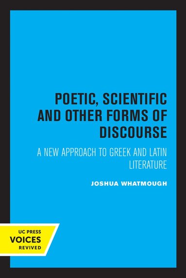 bokomslag Poetic, Scientific and Other Forms of Discourse