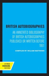 bokomslag British Autobiographies