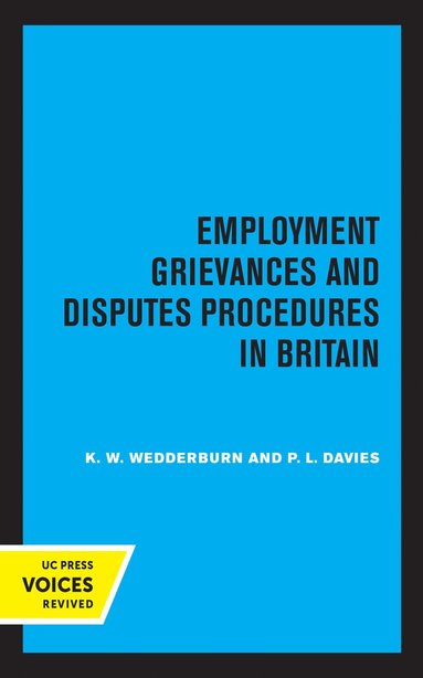 bokomslag Employment Grievances and Disputes Procedures in Britain