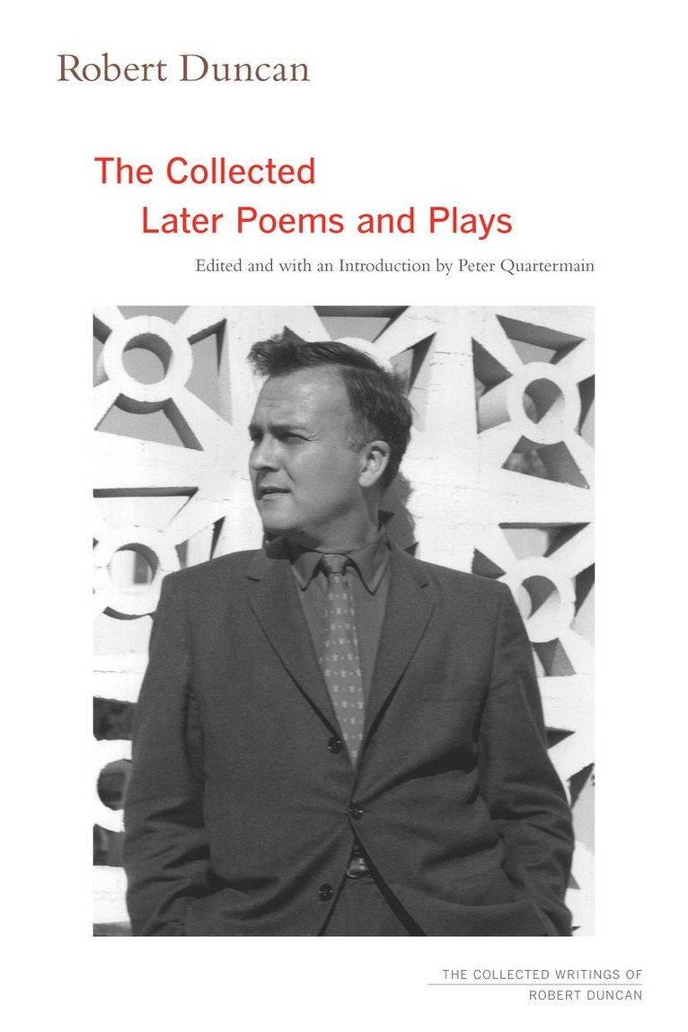 Robert Duncan, Peter Quartermain - Robert Duncan, Häftad