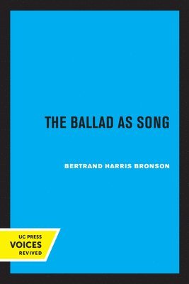 The Ballad as Song 1