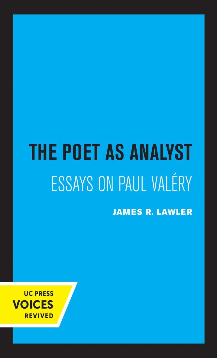 James R. Lawler - Poet as Analyst, Häftad