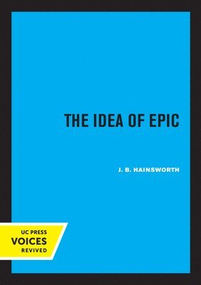 The Idea of Epic 1