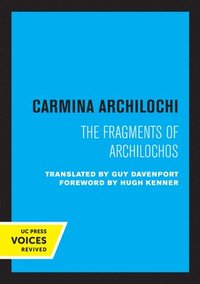 bokomslag Carmina Archilochi