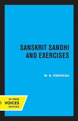 Sanskrit Sandhi and Exercises, Revised Edition 1