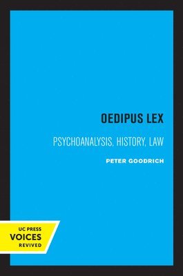 Peter Goodrich - Oedipus Lex, Häftad