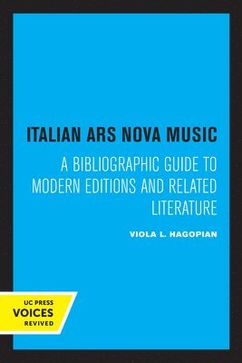 Italian Ars Nova Music 1
