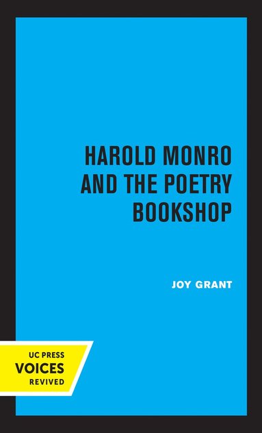 bokomslag Harold Monro and the Poetry Bookshop