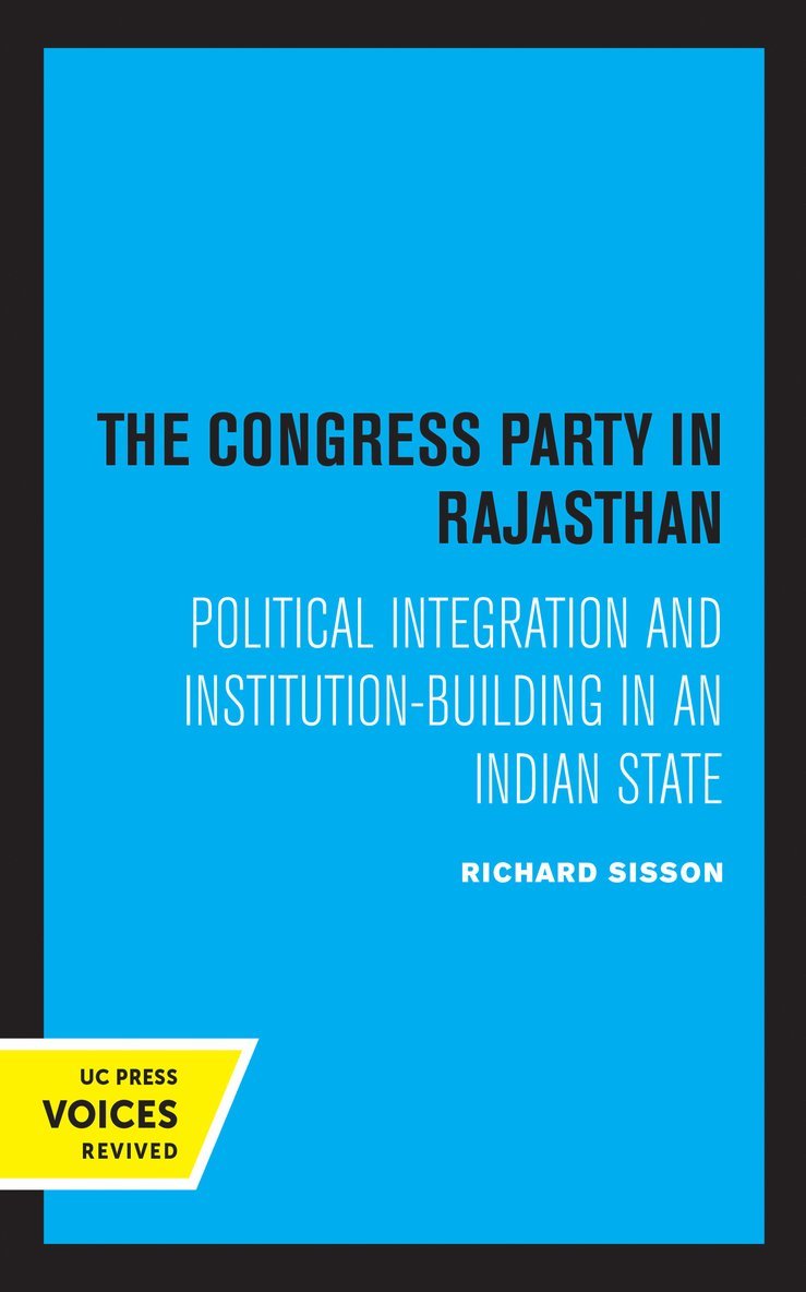 The Congress Party in Rajasthan 1