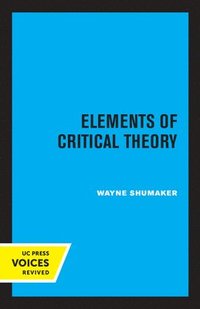 bokomslag Elements of Critical Theory