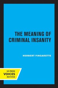 bokomslag The Meaning of Criminal Insanity