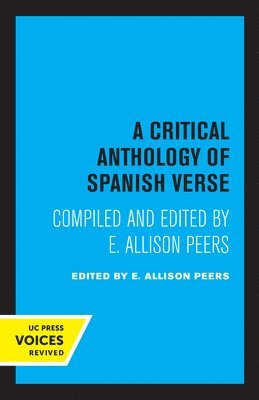 A Critical Anthology of Spanish Verse 1