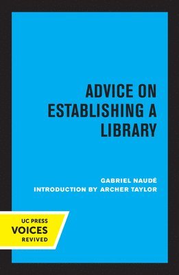 Advice on Establishing a Library 1