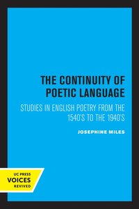 bokomslag Continuity of Poetic Language