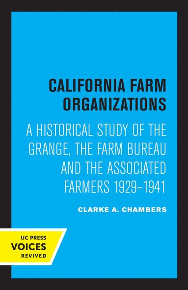 bokomslag California Farm Organizations