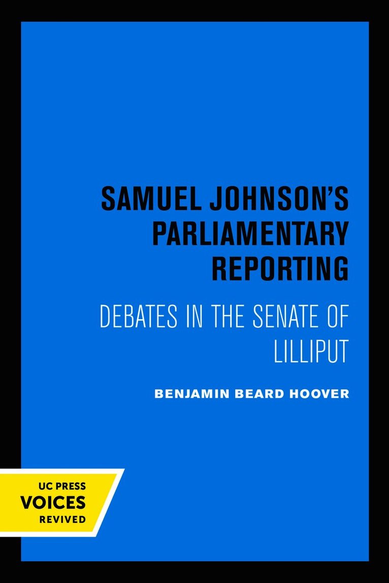 Samuel Johnson's Parliamentary Reporting