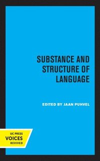 bokomslag Substance and Structure of Language