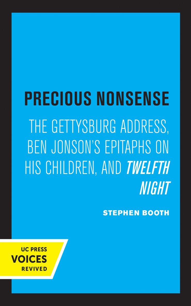 Stephen Booth - Precious Nonsense, Inbunden