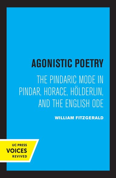 William Fitzgerald - Agonistic Poetry, Inbunden