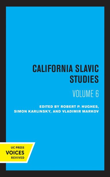 bokomslag California Slavic Studies, Volume VI