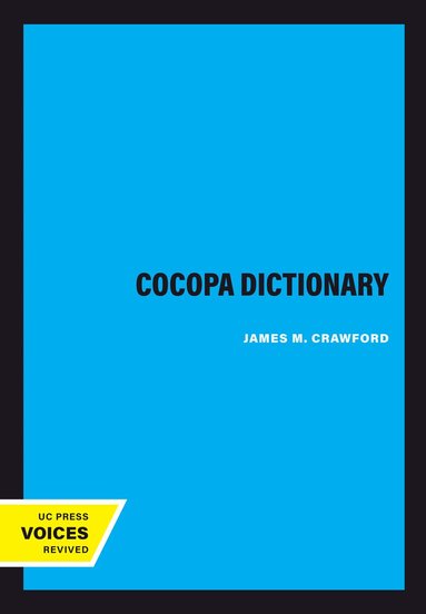 James Crawford - Cocopa Dictionary, Häftad