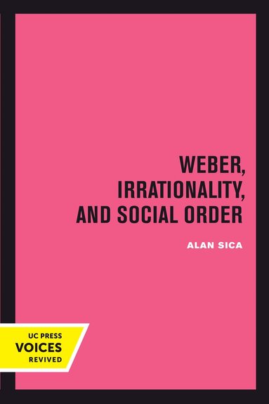 Alan Sica - Weber, Irrationality, and Social Order, Inbunden