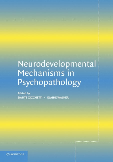 New York) Cicchetti, Dante (University of Rochester, Atlanta) Walker, Elaine F. (Emory University, Dante Cicchetti, Elaine F. Walker - Neurodevelopmental Mechanisms in Psychopathology, Häftad