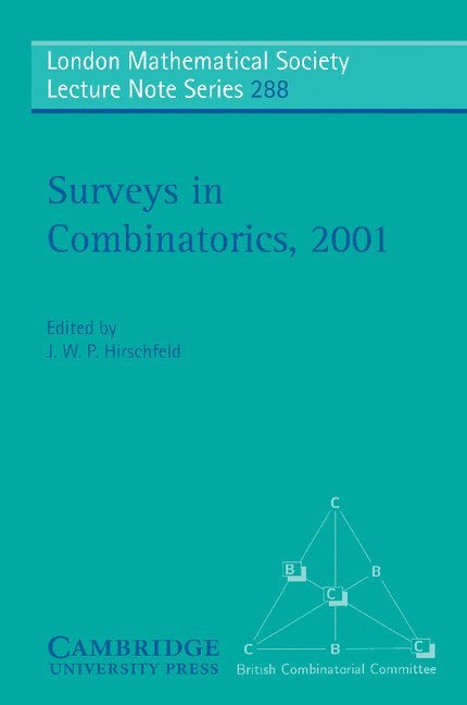 J. W. P. (University of Sussex) Hirschfeld, J. W. P. Hirschfeld, N. J. Hitchin - Surveys in Combinatorics, 2001, Häftad