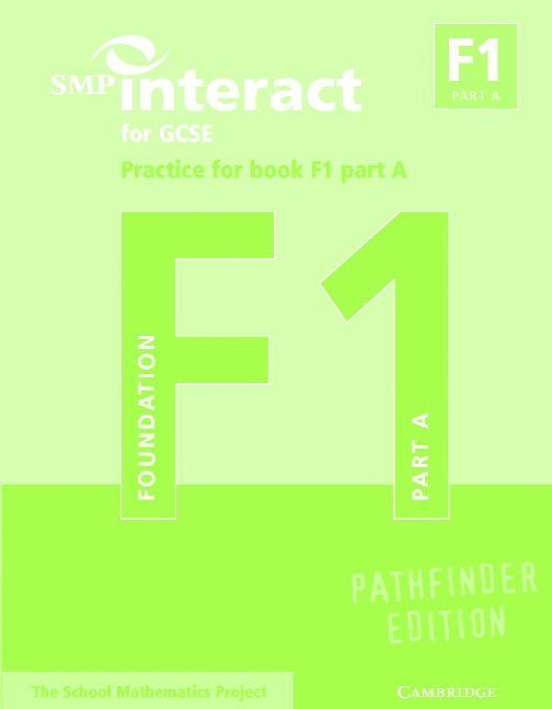 SMP Interact for GCSE Practice for Book F1 Part A Pathfinder Edition