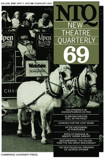 bokomslag New Theatre Quarterly 69: Volume 18, Part 1