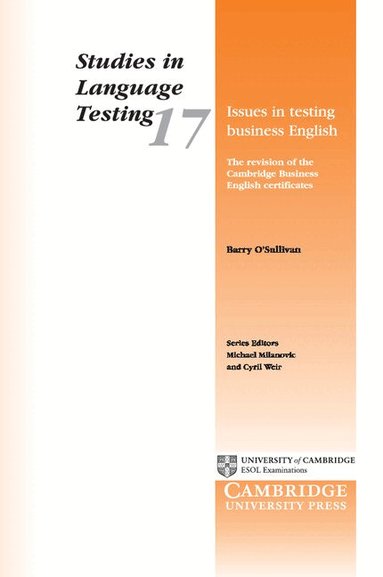 Barry O'Sullivan - Issues in Testing Business English, Häftad