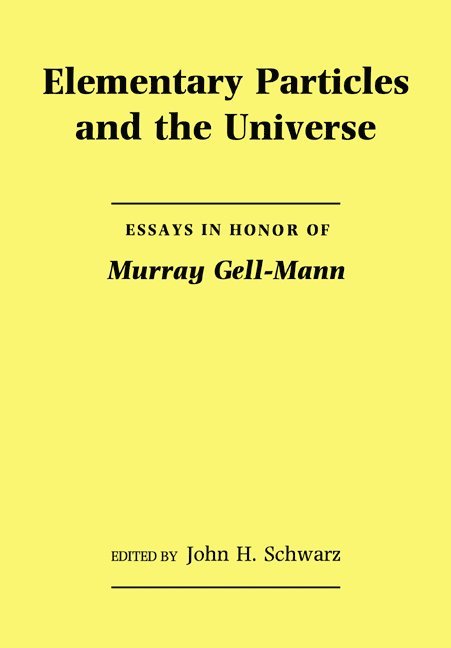 Elementary Particles and the Universe 1