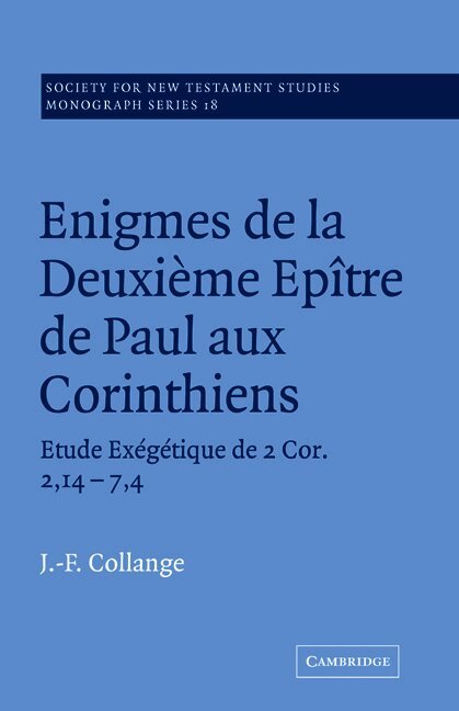 J. F. Collange, Collange J. F., Jean-Francois Collange - Enigmes de la Deuxieme Epitre de Paul aux Corinthiens, Häftad