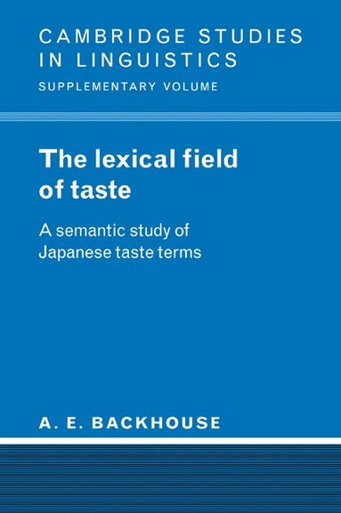 bokomslag The Lexical Field of Taste