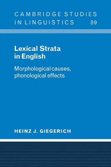 bokomslag Lexical Strata in English