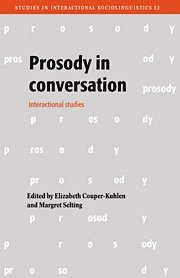 Prosody in Conversation 1