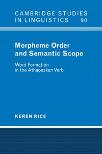 bokomslag Morpheme Order and Semantic Scope