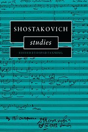 bokomslag Shostakovich Studies