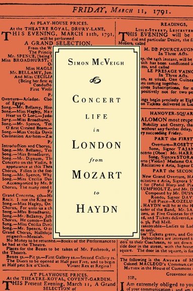 bokomslag Concert Life in London from Mozart to Haydn