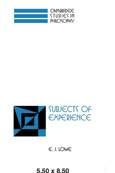 E. J. Lowe - Subjects of Experience, Häftad