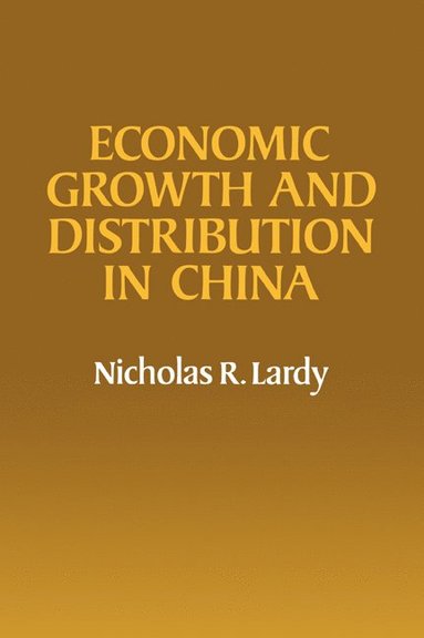bokomslag Economic Growth and Distribution in China