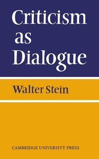 bokomslag Criticism As Dialogue